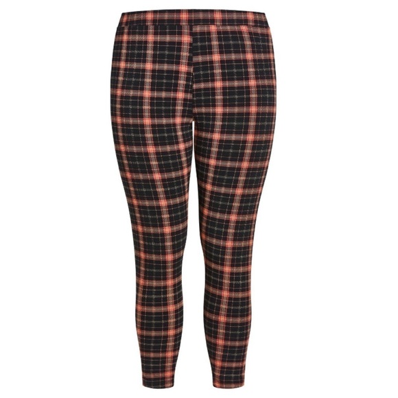 Evans 22W & 24W Red Check Vibin' Print Legging 4A11.8 - Picture 3 of 8